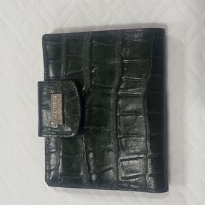 Valentino Garavani Dark Green Croc-Embossed Wallet